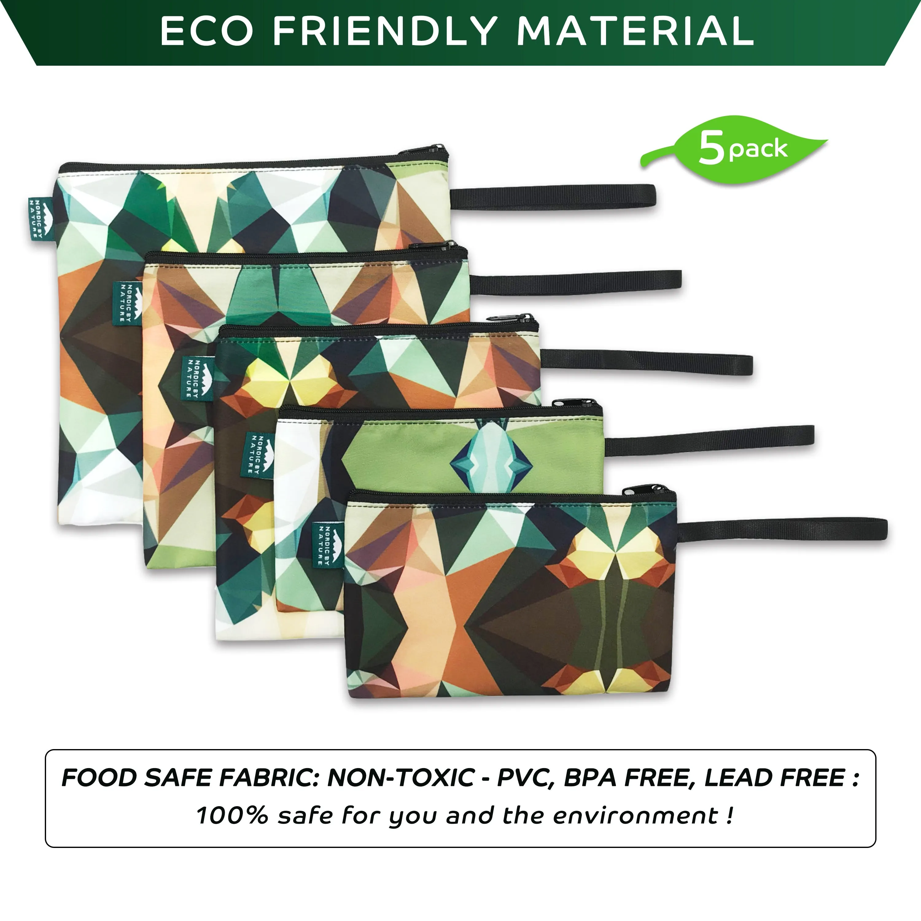 5 Dual Layer Lunch Baggies -(Mosaic Camo)