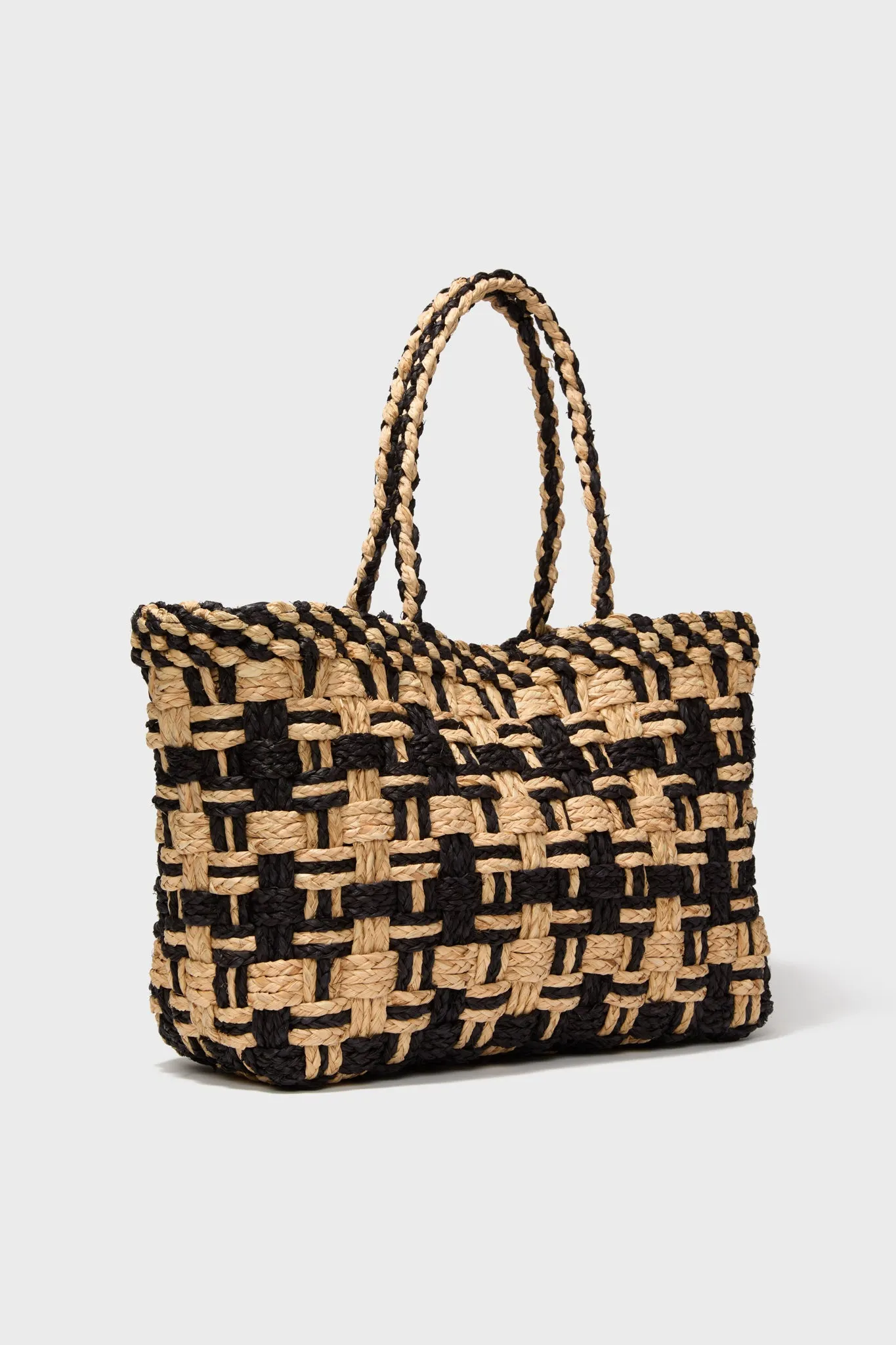 Black and Natural Cyrus Tote