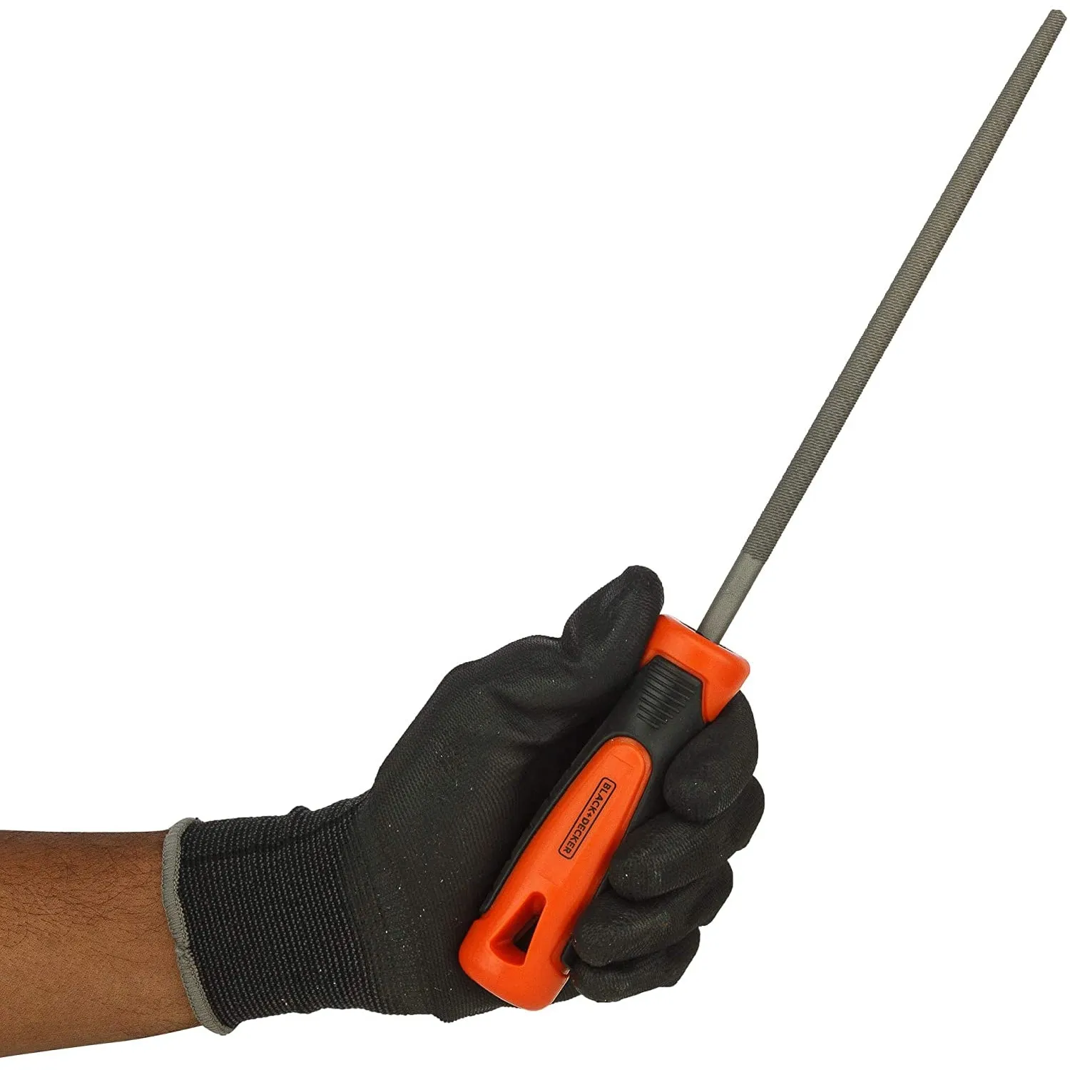 BLACK DECKER 200mm 2nd Cut Round Steel File With BLACK DECKER