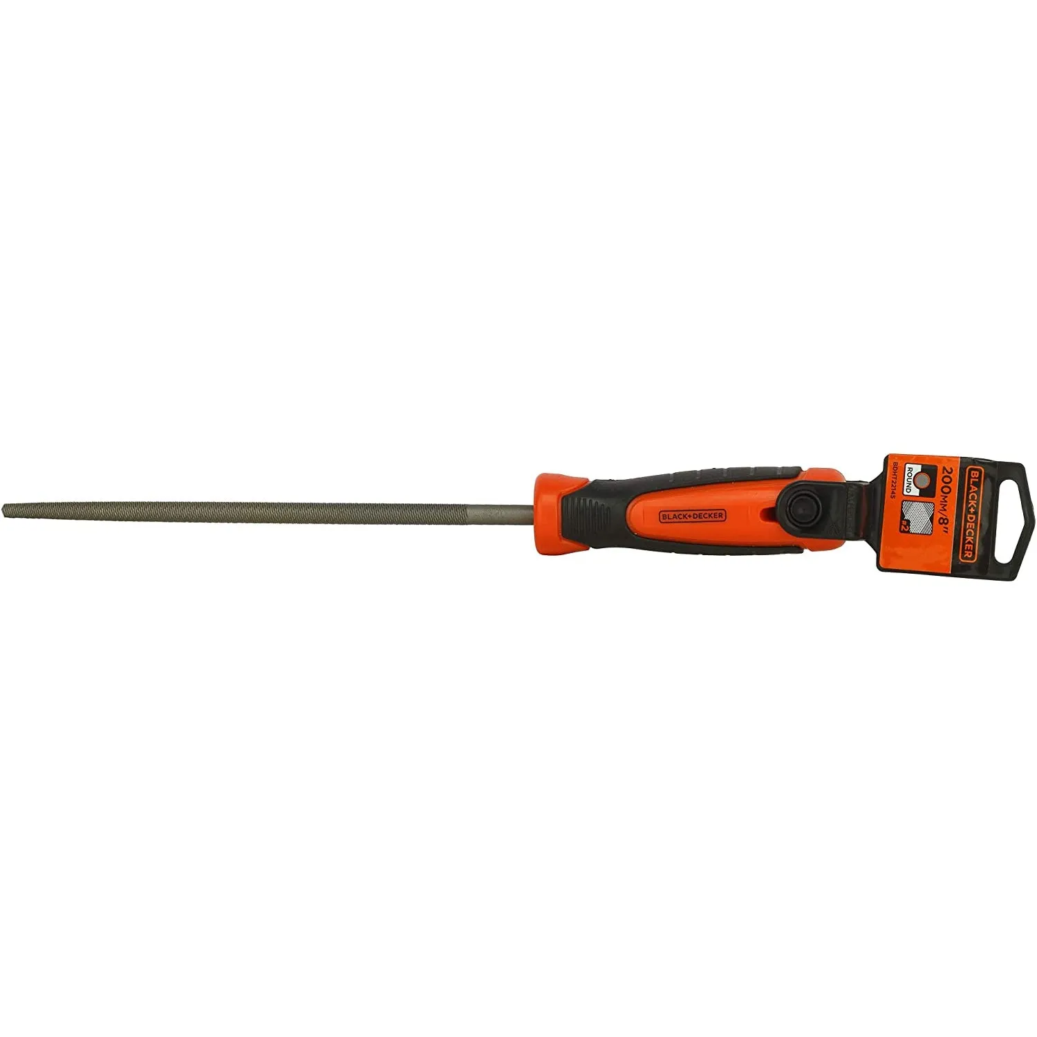BLACK DECKER 200mm 2nd Cut Round Steel File With BLACK DECKER