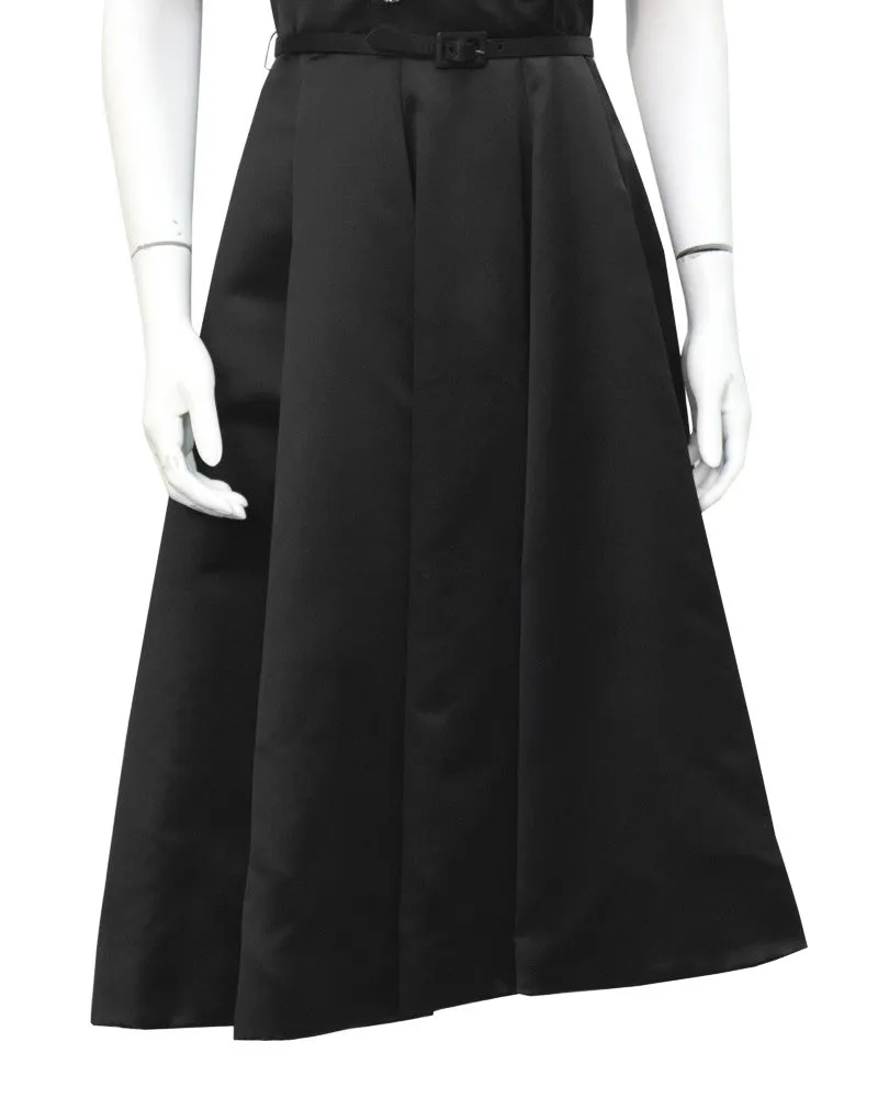 Black satin and rhinestone shirt waist