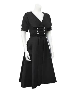Black satin and rhinestone shirt waist