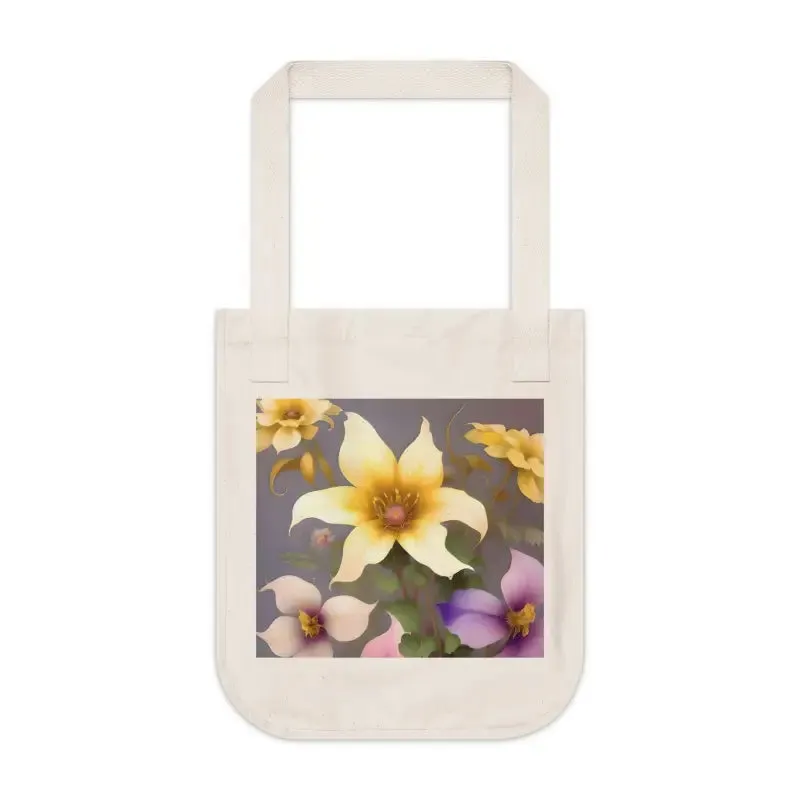 Blossom with Style Organic Canvas Tote Bag
