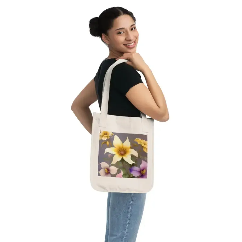 Blossom with Style Organic Canvas Tote Bag