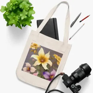 Blossom with Style Organic Canvas Tote Bag
