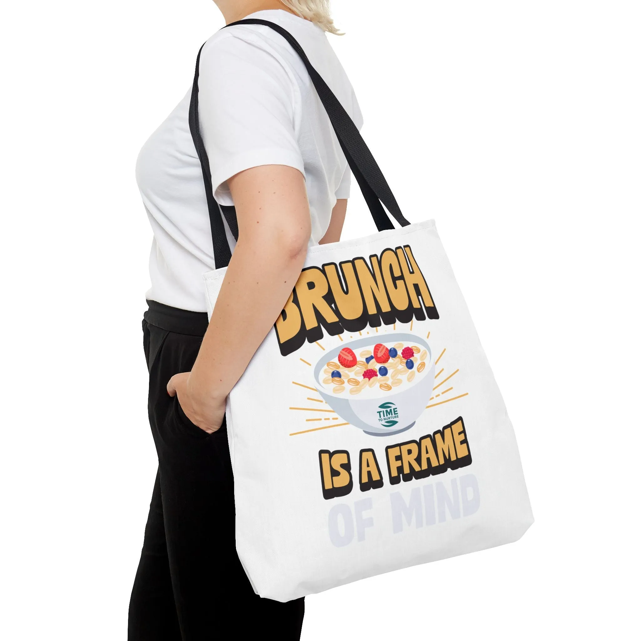 Brunch Vibes Tote Bag, Perfect for Gifts, Foodie Lover, Weekend Getaway, Eco-Friendly Shopping, Fun & Stylish