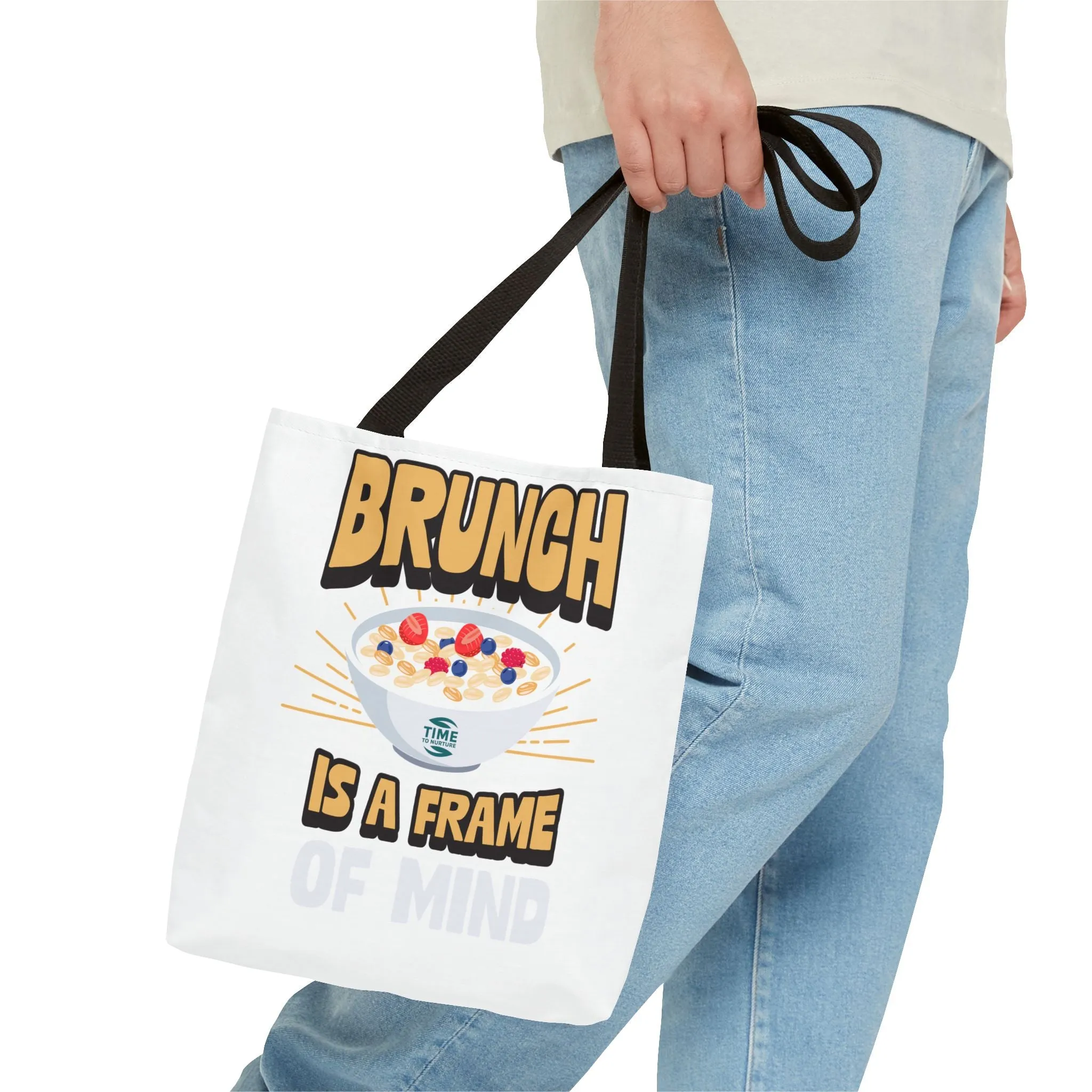 Brunch Vibes Tote Bag, Perfect for Gifts, Foodie Lover, Weekend Getaway, Eco-Friendly Shopping, Fun & Stylish