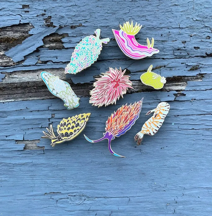 Butterfly Sea Slug Nudibranch Enamel Pin