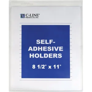 C-Line Self-Adhesive Poly Shop Ticket Holders, Welded