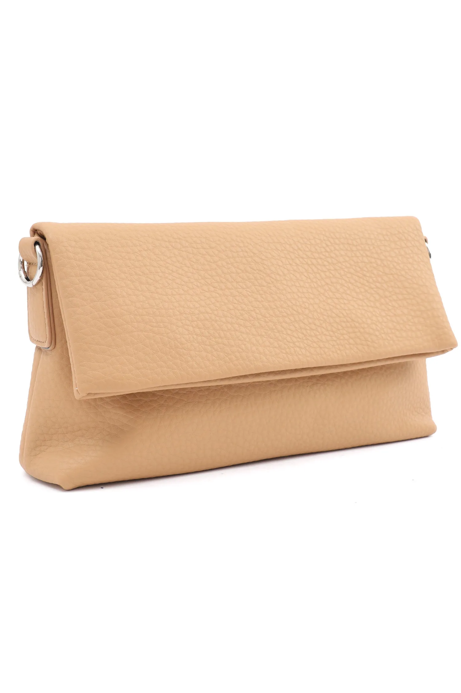 CHAIN-LINK FLAP CROSSBODY BAG-KHAKI