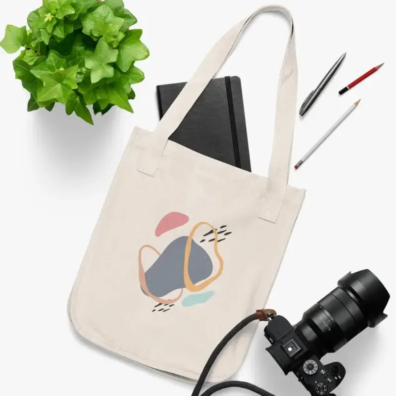 Chic Abstract Art Canvas Tote Bag