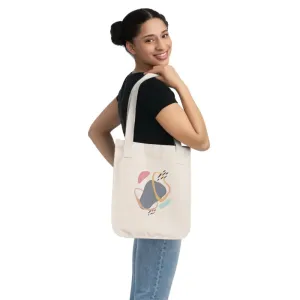 Chic Abstract Art Canvas Tote Bag