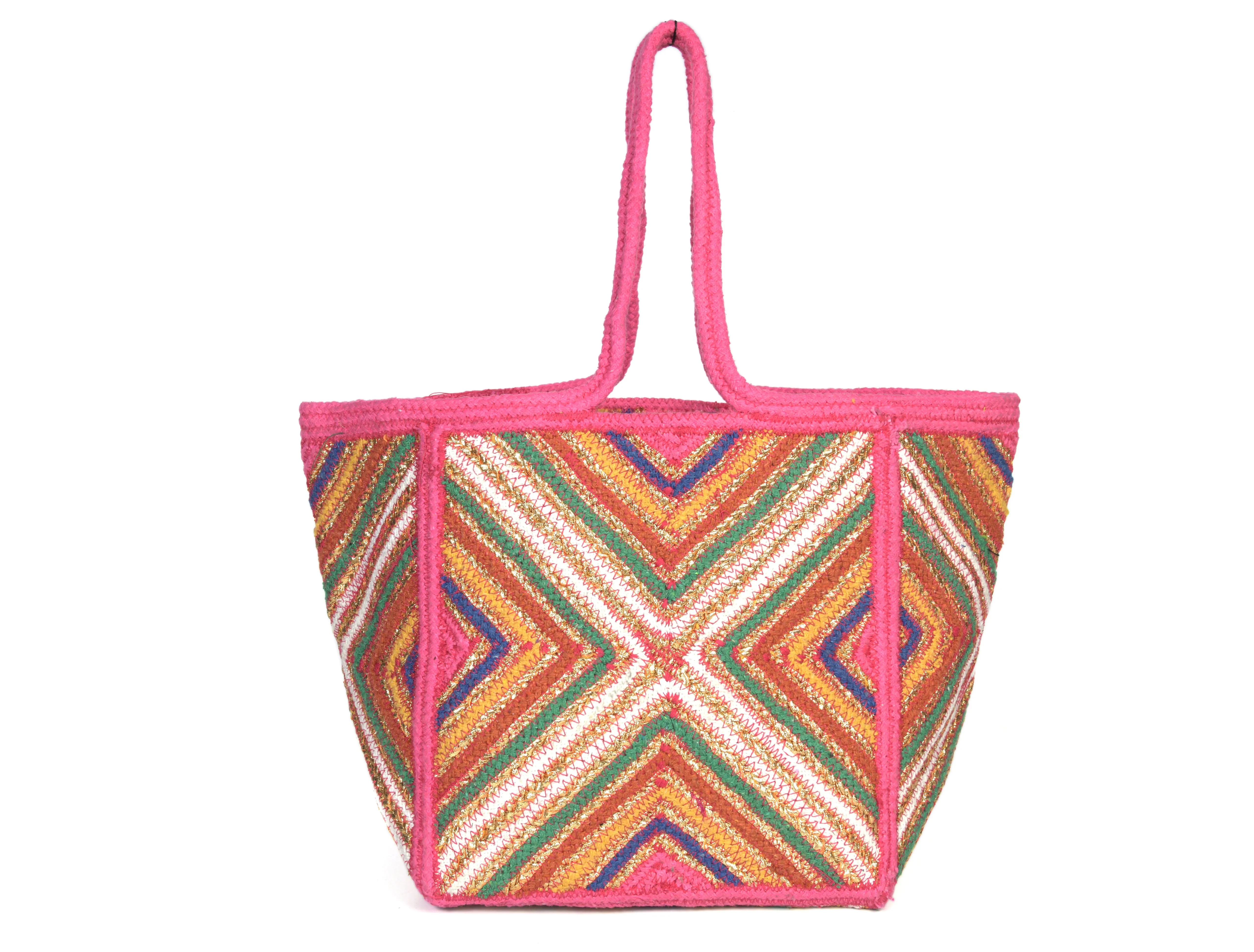 Chic Charm Jute Tote Bags | LB-699