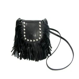 CP53R  Studded Fringed Clip Pouch w/Strap