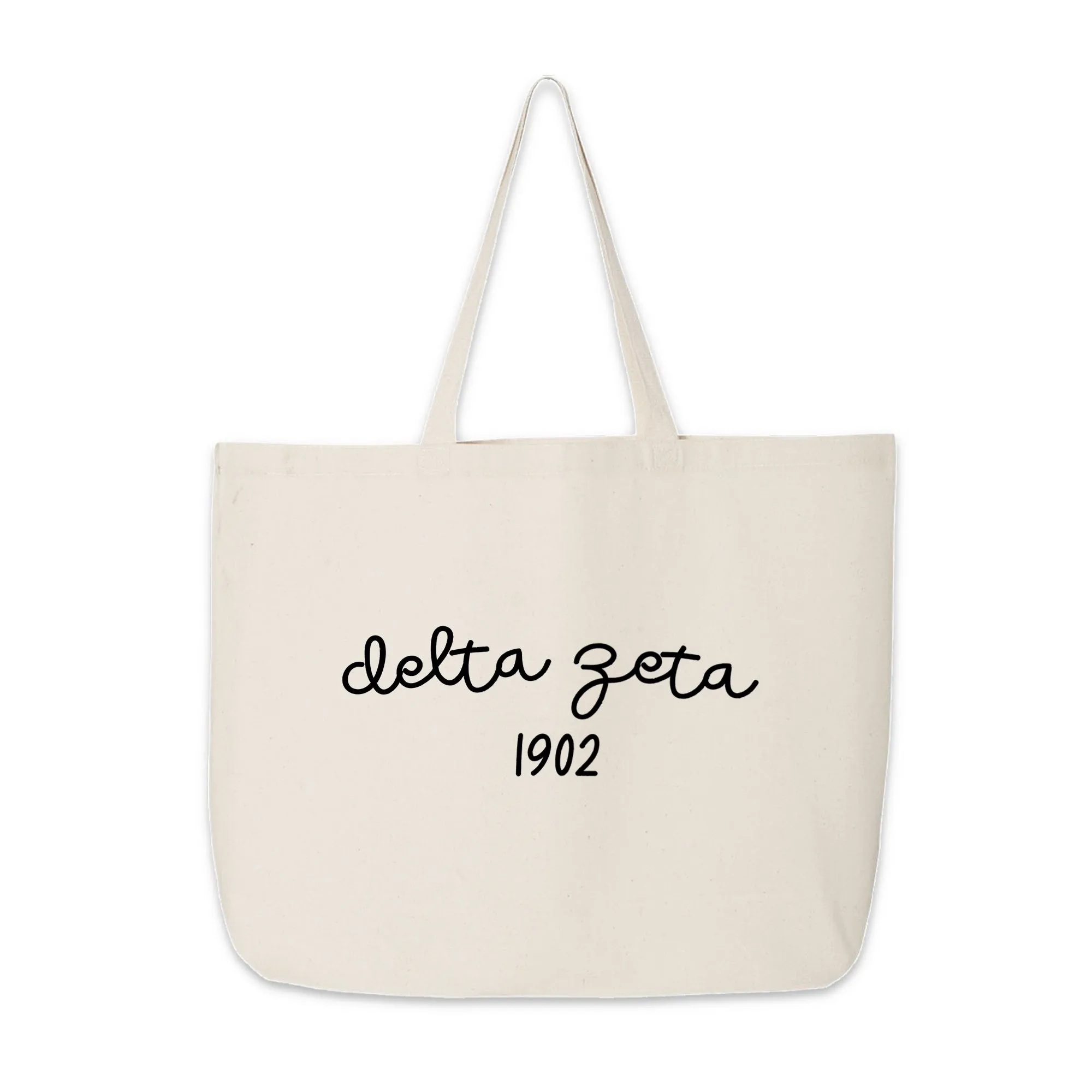 Delta Zeta Sorority Name and Founding Date Tote Bag