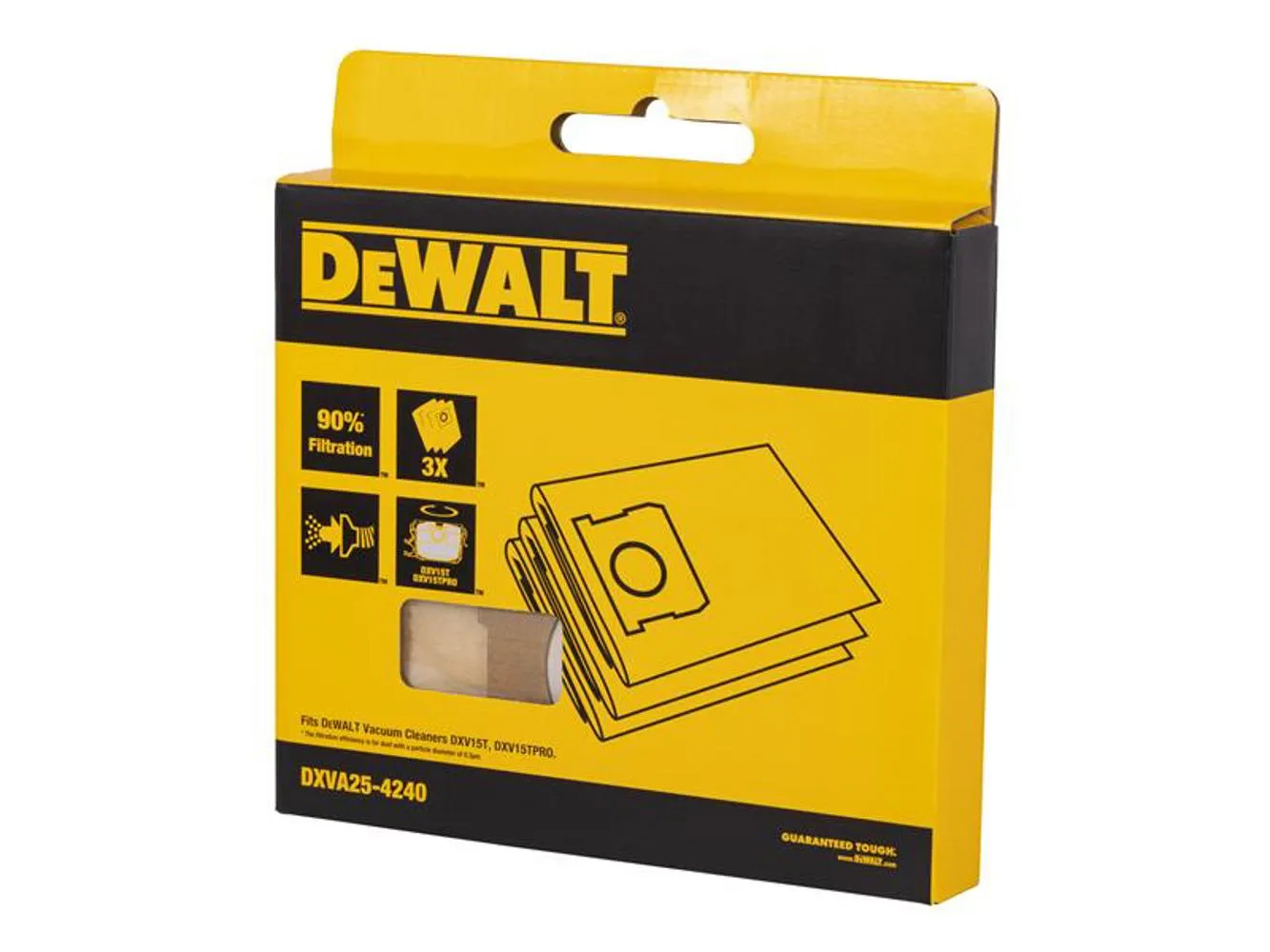 Dewalt Vacuum Dxva25-4240 Dust Bag (Pack 3)