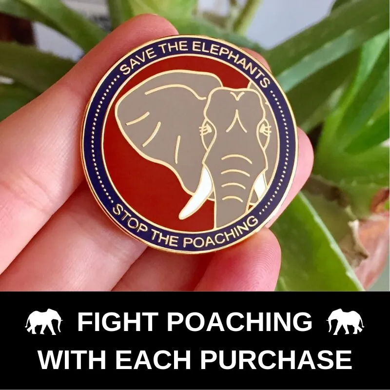 Elephant Anti-Poaching Pin - 25% to Charity! - Save The Elephants - Loxodonta africana (***RETIRED***)