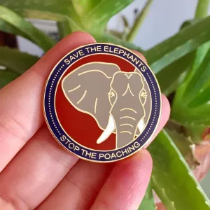 Elephant Anti-Poaching Pin - 25% to Charity! - Save The Elephants - Loxodonta africana (***RETIRED***)