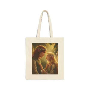Enchanting Love Canvas Tote Bag - Fairy Design & Inspirational Quote