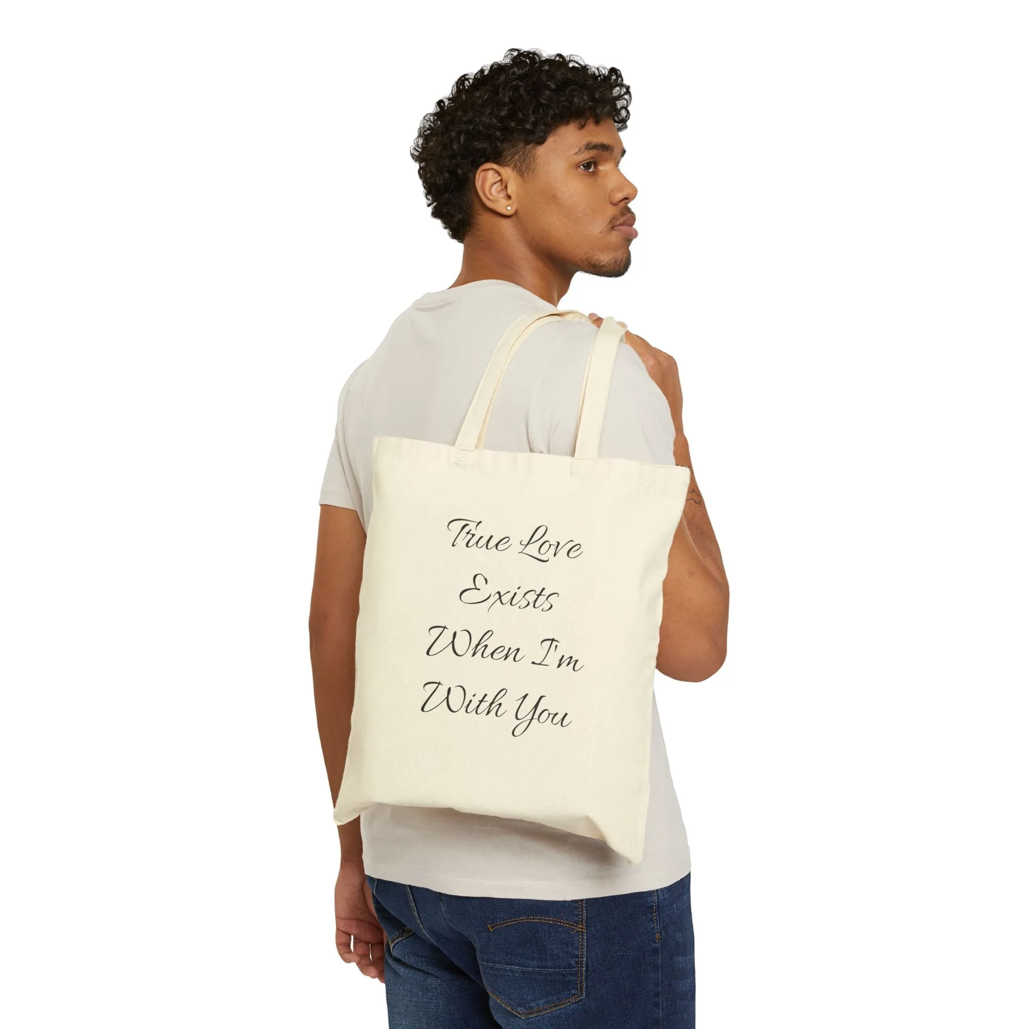 Enchanting Love Canvas Tote Bag - Fairy Design & Inspirational Quote