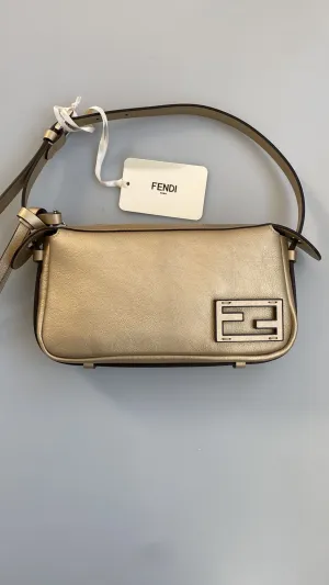 Fendi Gold Metallic Simply Fendi Mini Bag