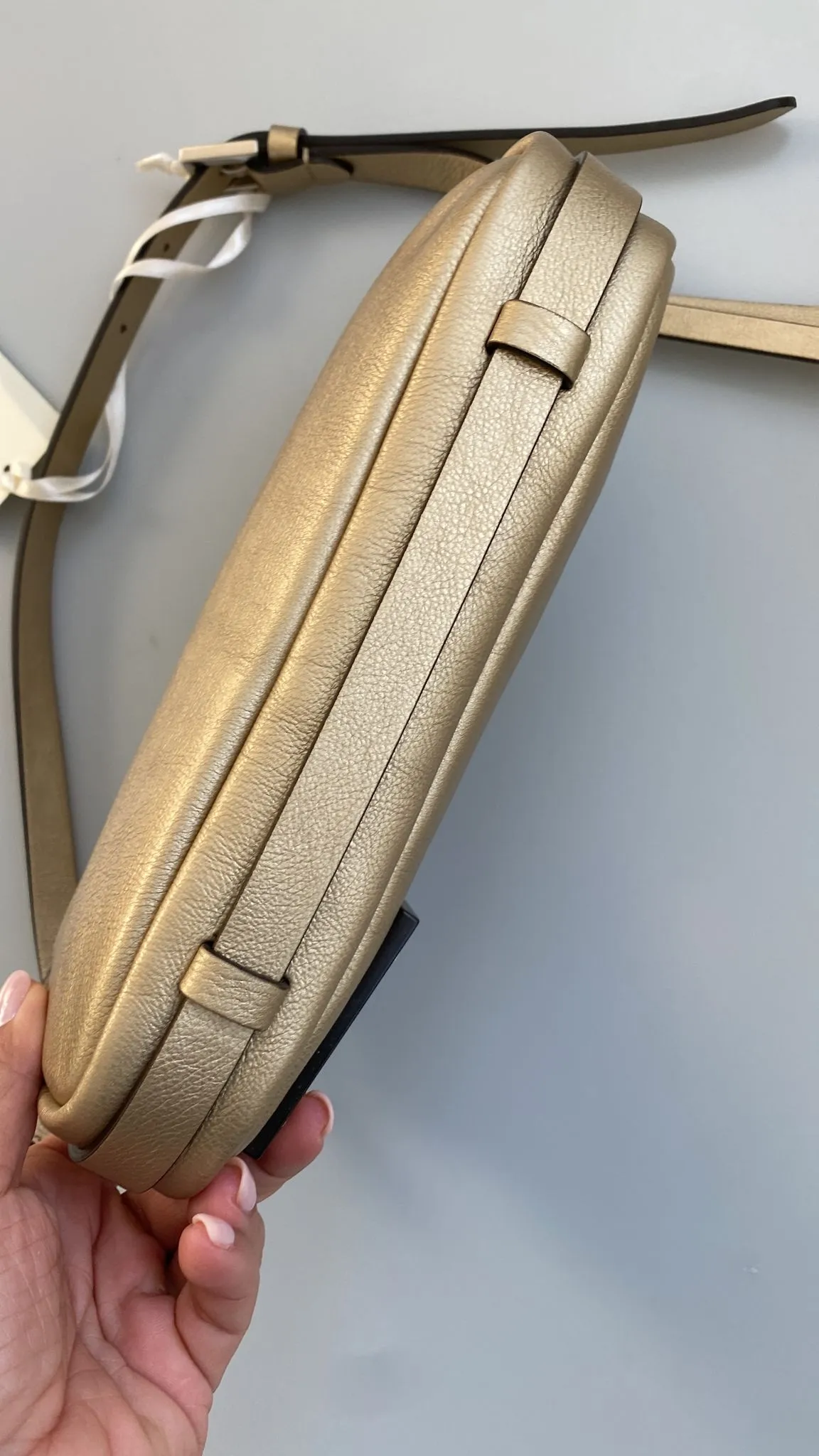Fendi Gold Metallic Simply Fendi Mini Bag