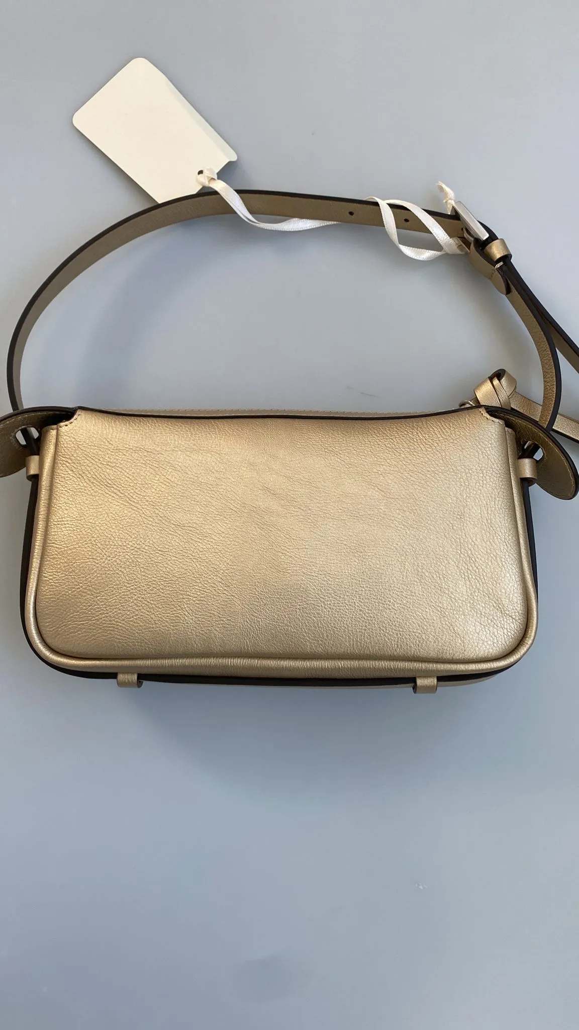 Fendi Gold Metallic Simply Fendi Mini Bag