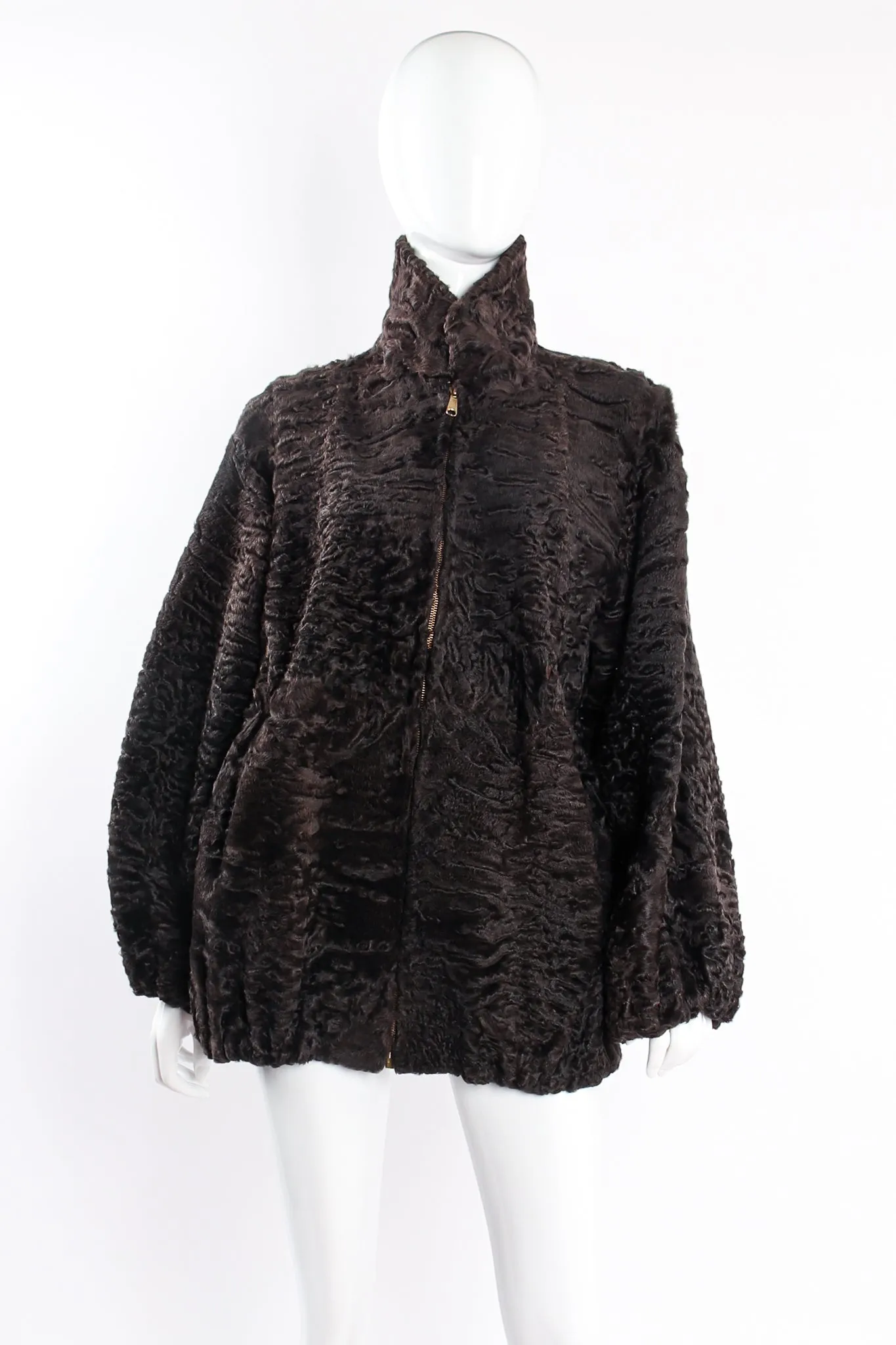 Foiled Suede Reversible Lamb Fur Jacket
