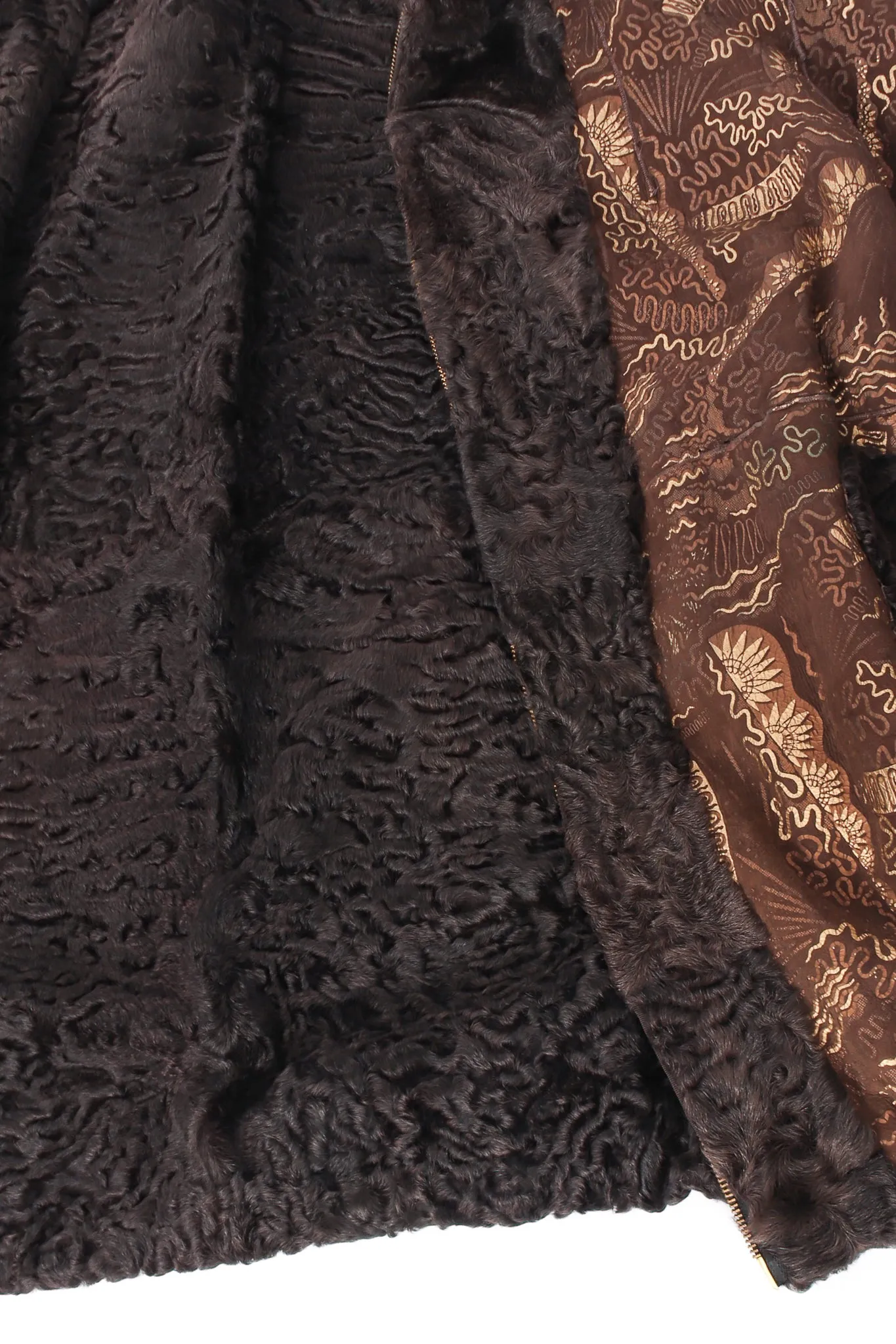 Foiled Suede Reversible Lamb Fur Jacket