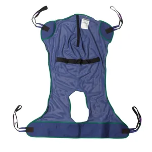 Full Body Patient Lift Sling, Mesh with Commode Cutout, Large - 1 Each