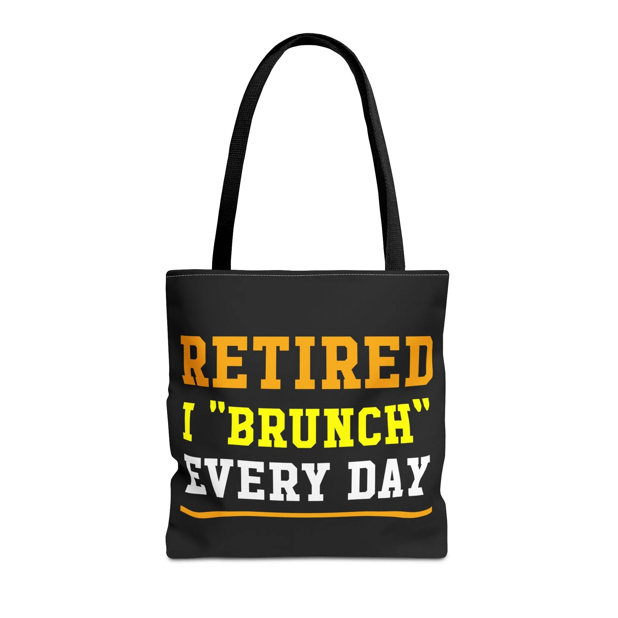 Fun "Retired, I Brunch Every Day" Tote Bag - Perfect for Retirement Gifts, Brunch Lovers, Everyday Use, Eco-Friendly Shopping, Birthday