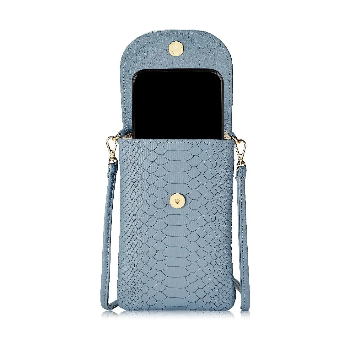 Gigi NY Python Leather Emmie Phone Crossbody