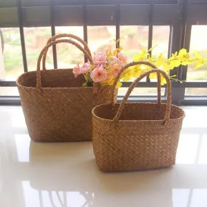 Handmade Woven Straw Tote Bags for Women