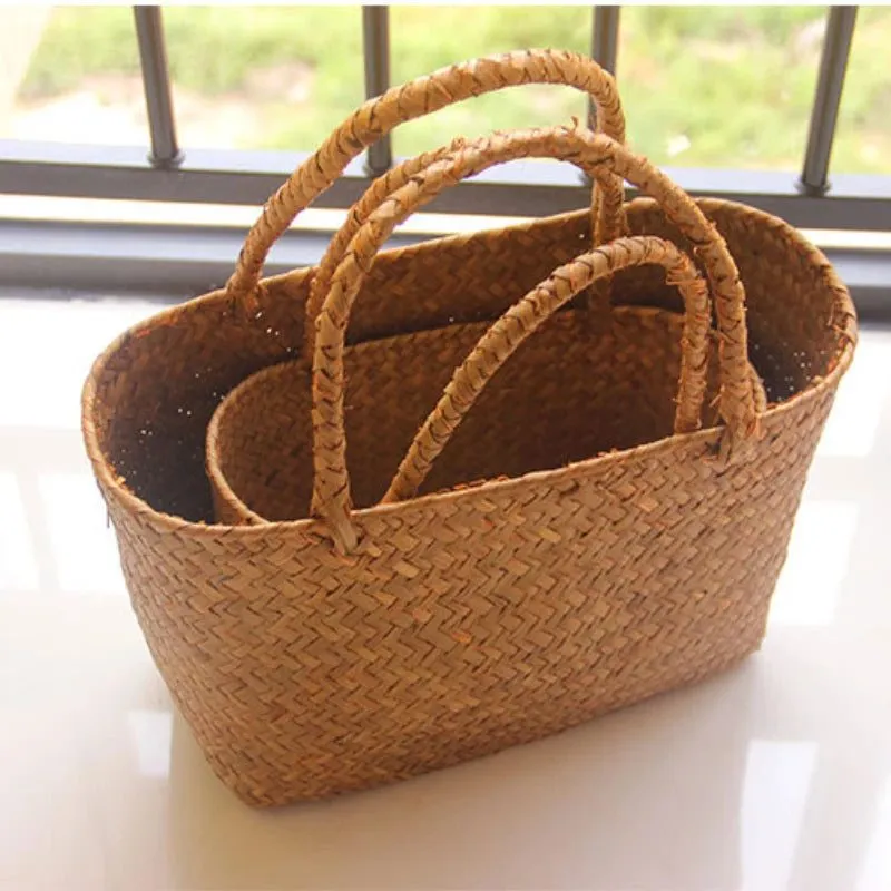 Handmade Woven Straw Tote Bags for Women