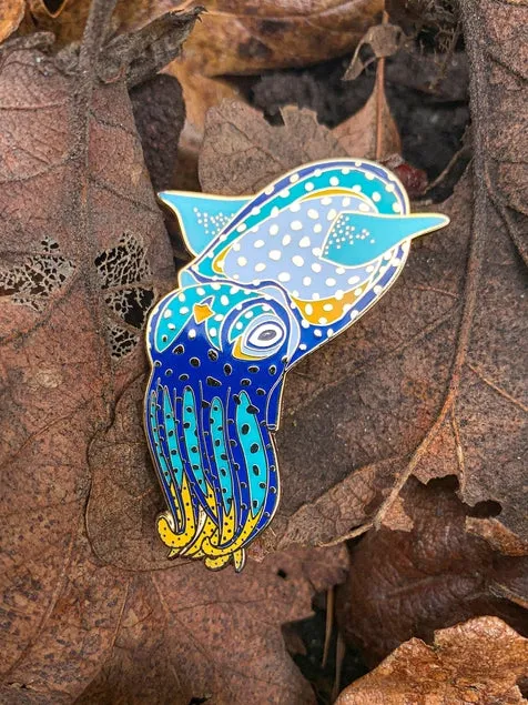 Hawai'ian Bobtail Squid Enamel Pin