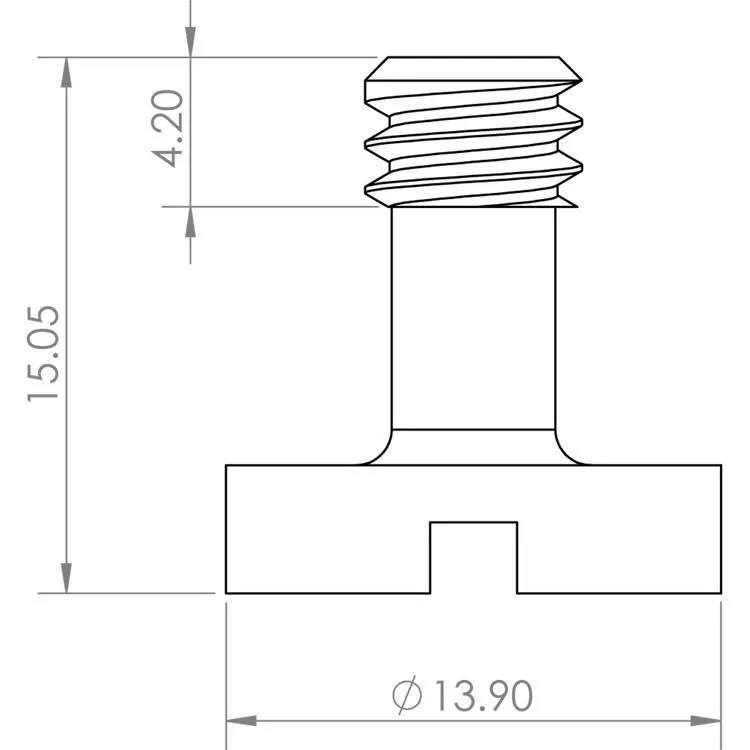 Hazard 4 1/4"-20 Knurled Slotted Camera Mount Screw
