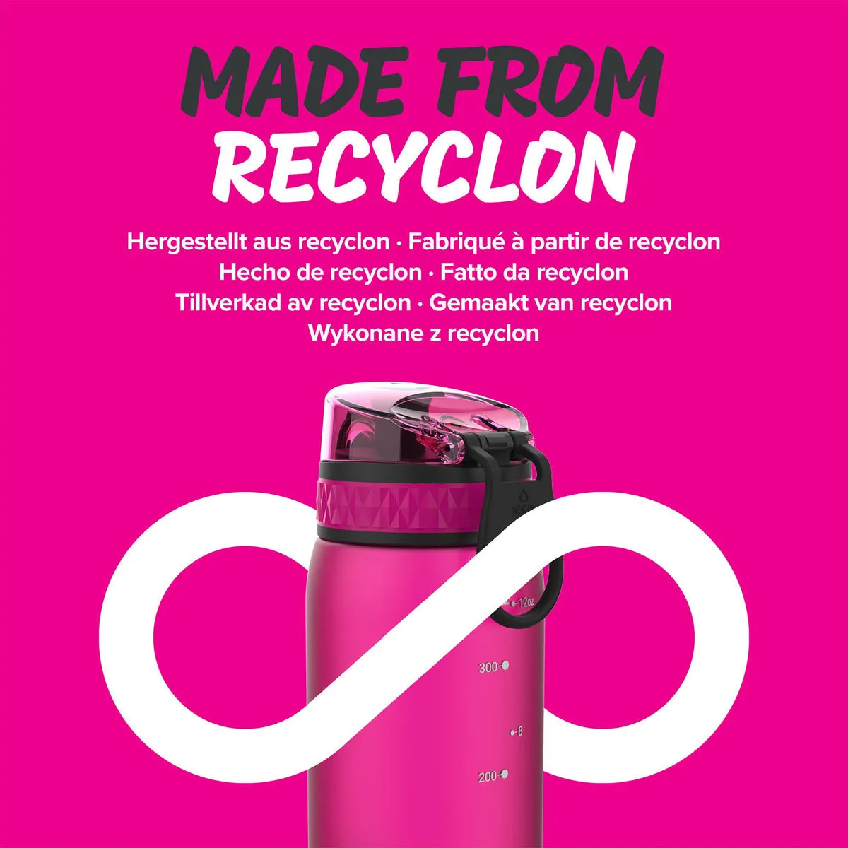 ION8 Pod 400ml BPA Free Water Bottle - Pink