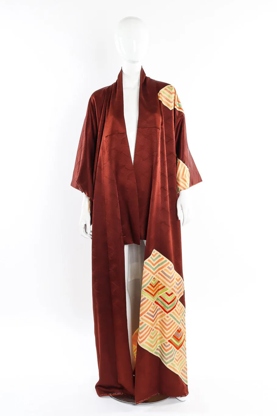 Japanese Embossed Silk Kimono