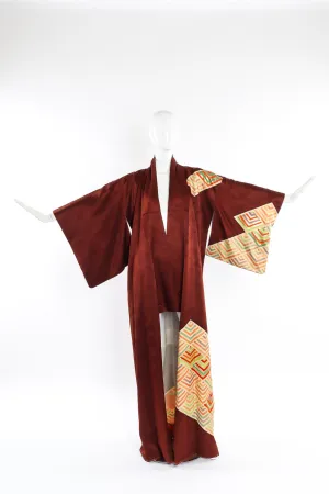 Japanese Embossed Silk Kimono