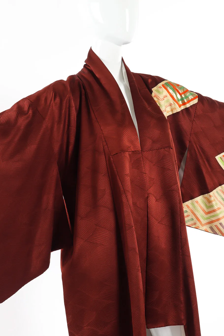 Japanese Embossed Silk Kimono