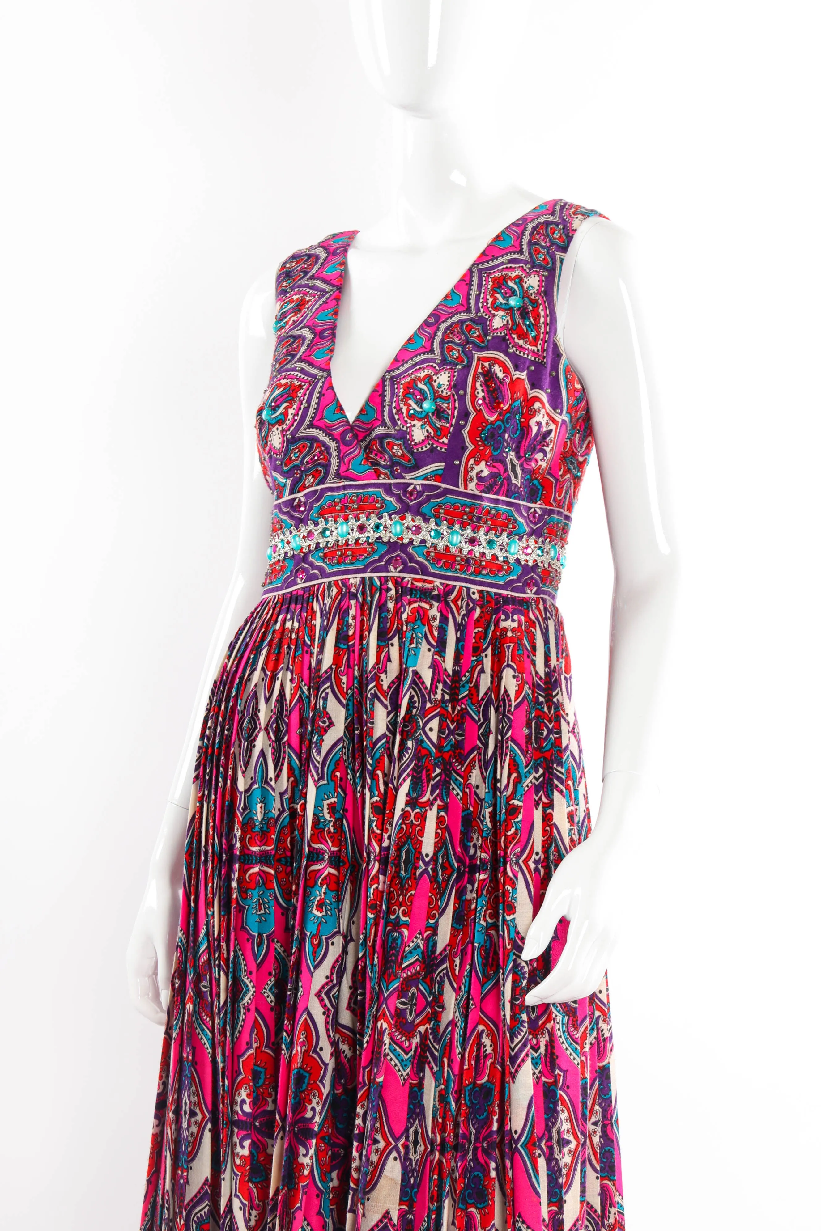 Jeweled & Studded Botanical Jumpsuit