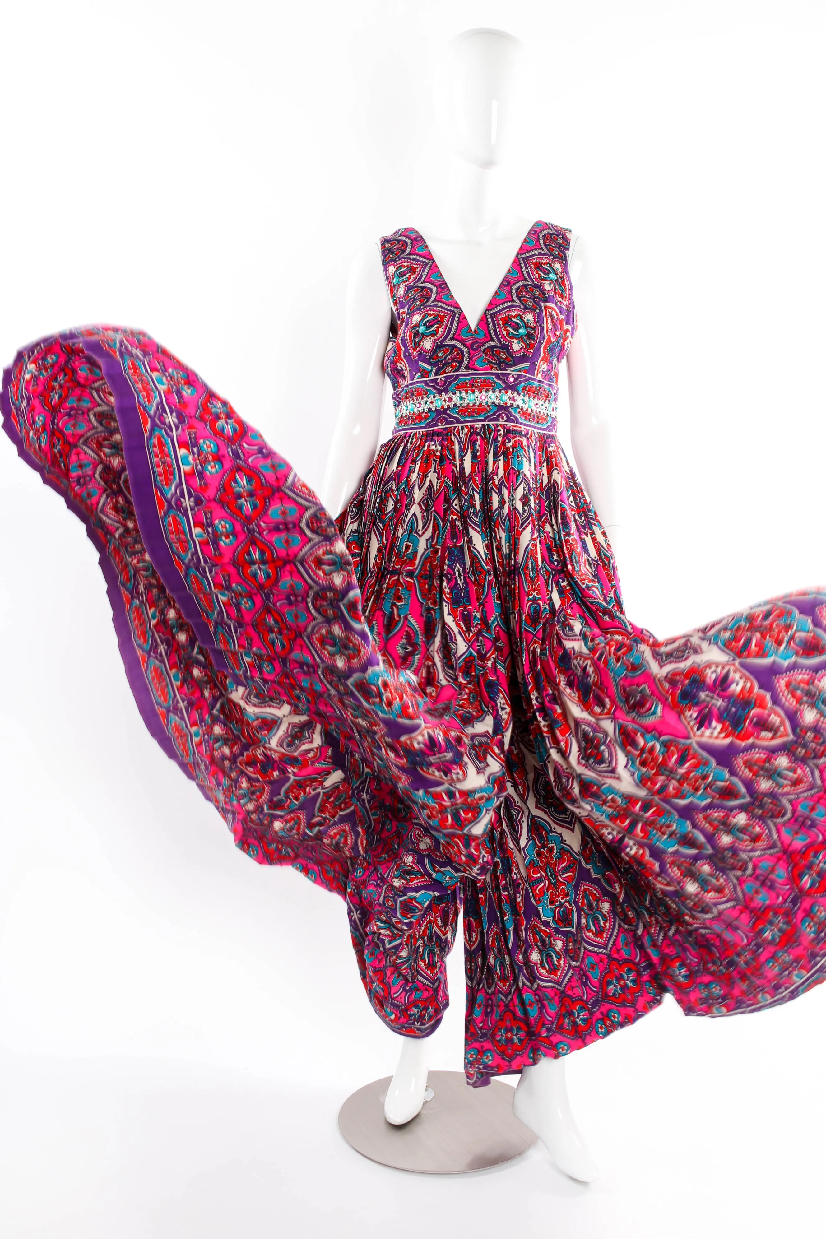 Jeweled & Studded Botanical Jumpsuit