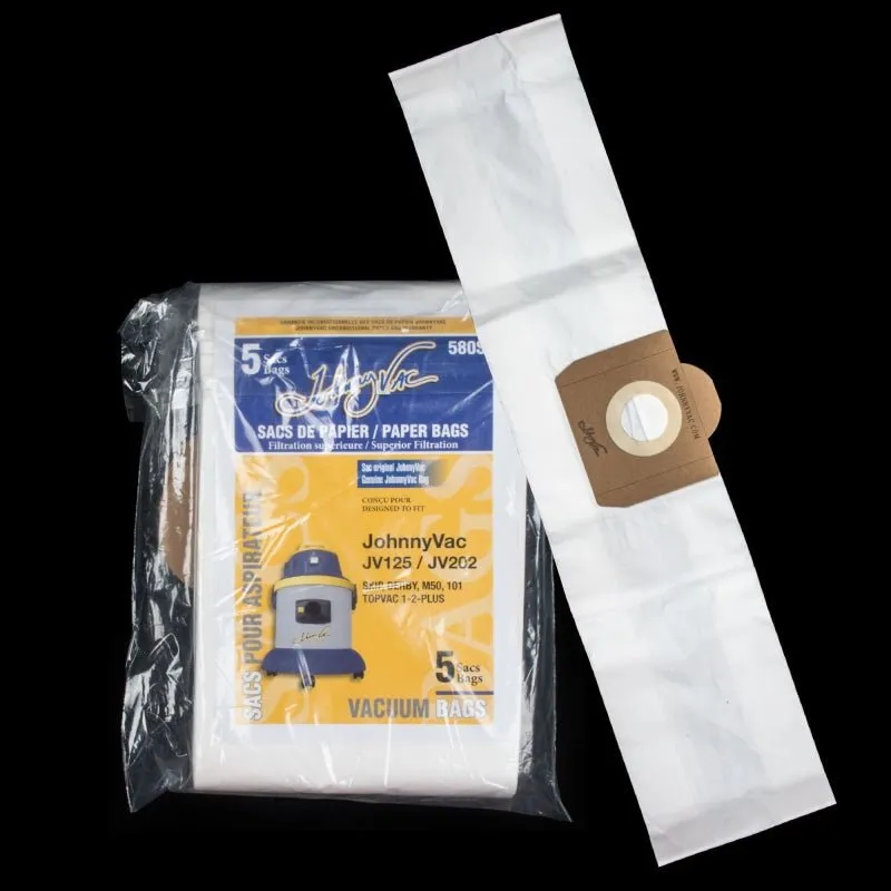 Johnny Vac JV125 & JV202 Paper Bags-5Pk
