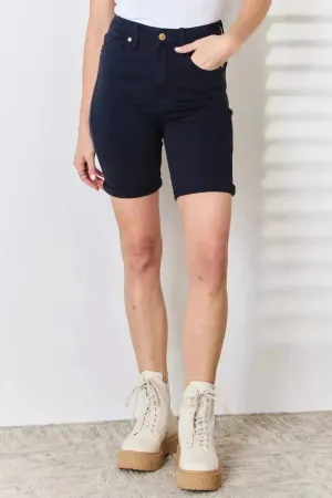 Judy Blue Bermuda Shorts - High Waist Tummy Control Cotton