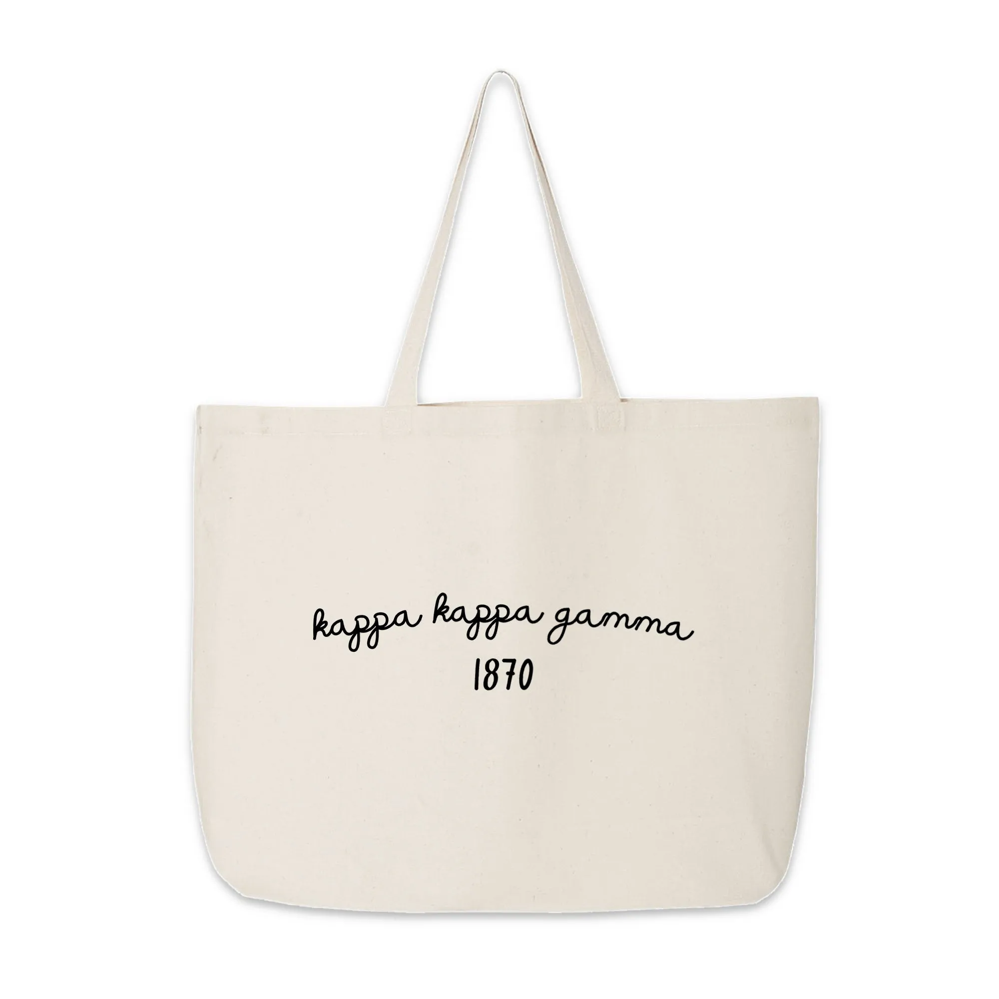 Kappa Kappa Gamma Sorority Name and Founding Date Tote Bag