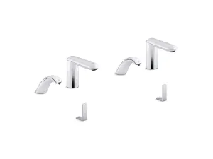 KOHLER K-181030-BK1 Kumin Curve Touchless lavatory faucets and soap dispensers with Kinesis sensor technology, AC-powered, 0.5 gpm