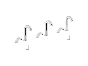 KOHLER K-181031-BB1 Oblo Curve Touchless lavatory faucets and soap dispensers with Kinesis sensor technology, AC-powered, 0.5 gpm