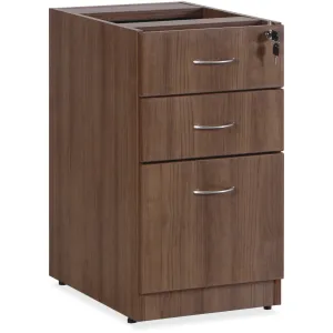 Lorell Essentials Walnut Box/Box/File Fixed Pedestal