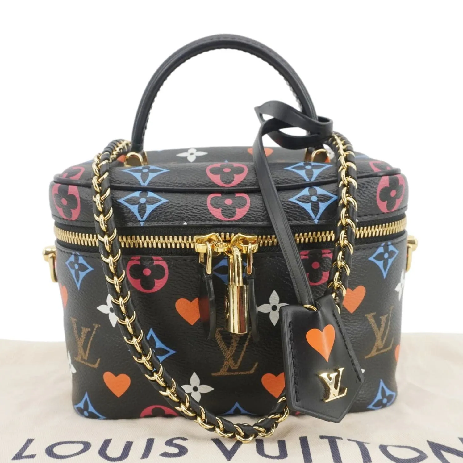 LOUIS VUITTON Game On Vanity PM Monogram Canvas Shoulder Bag Black