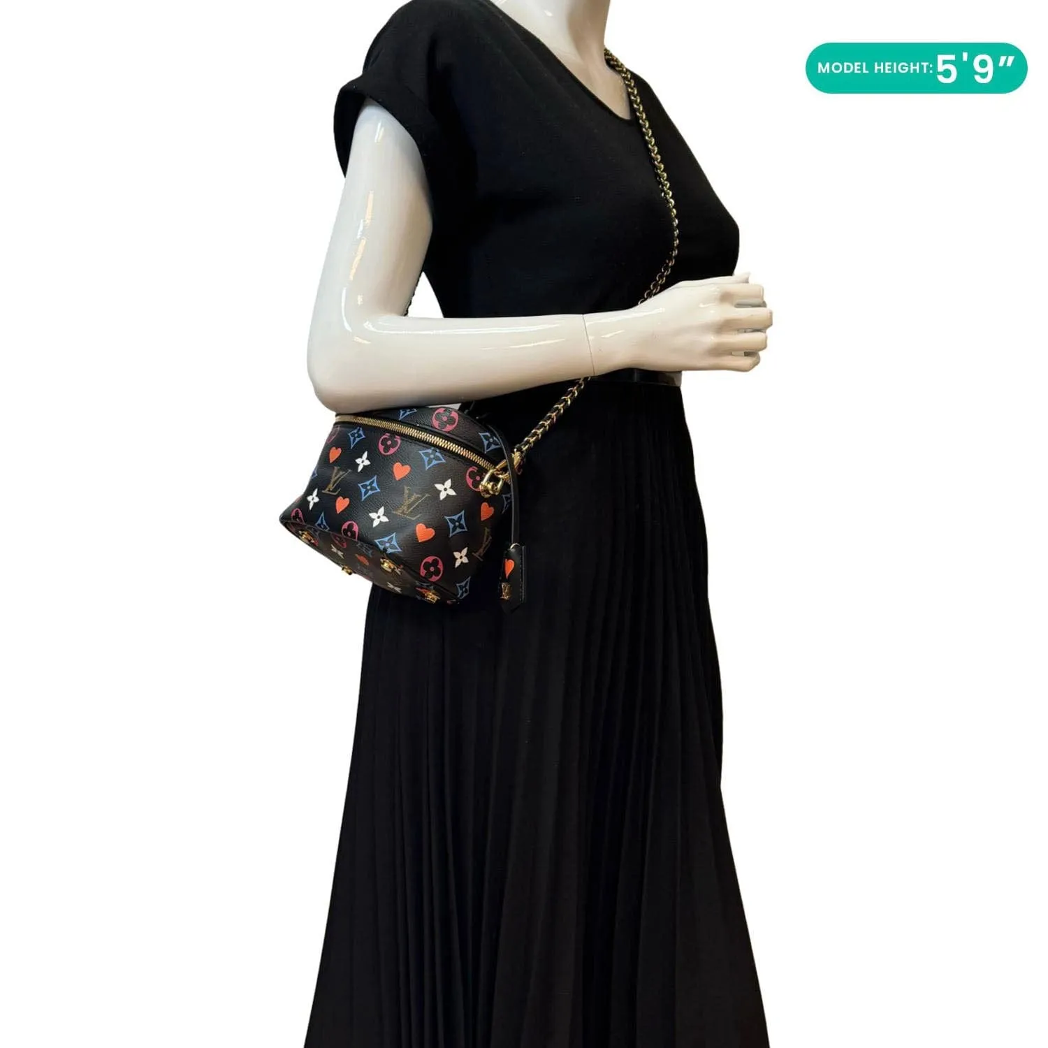 LOUIS VUITTON Game On Vanity PM Monogram Canvas Shoulder Bag Black